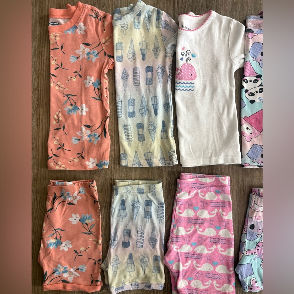 Girls 5/ 5T Cotton Pajamas-Gap, Old Navy, Hartstrings, The Children’s Place PJs - Picture 2 of 8